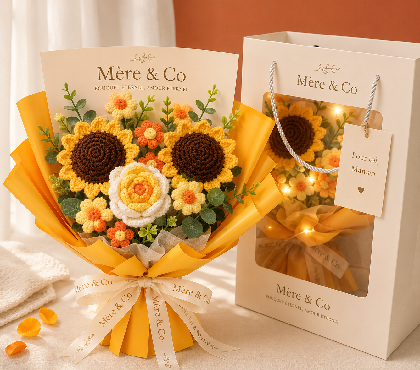 Bouquet de fleurs en crochet