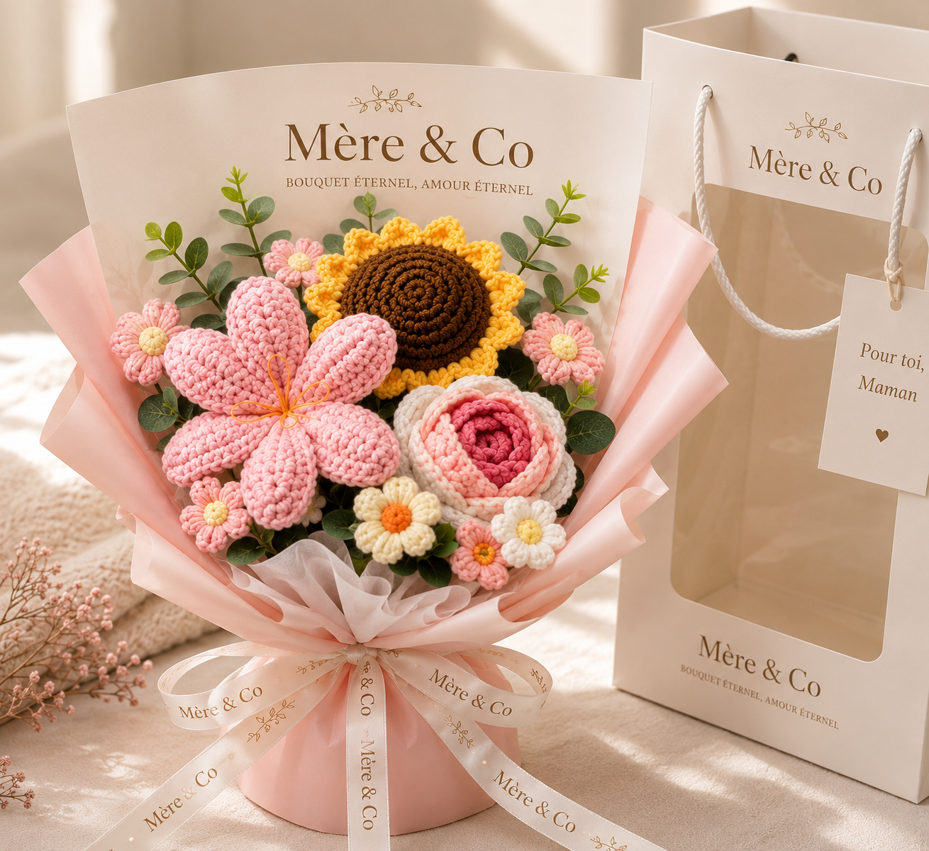 Bouquet de fleurs en crochet
