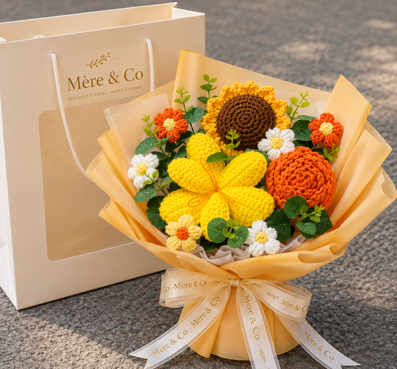 Bouquet de fleurs en crochet